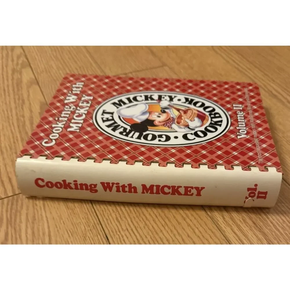 Vintage DISNEY Cooking with Mickey Mouse Gourmet COOKBOOK Vol II Park Recipes